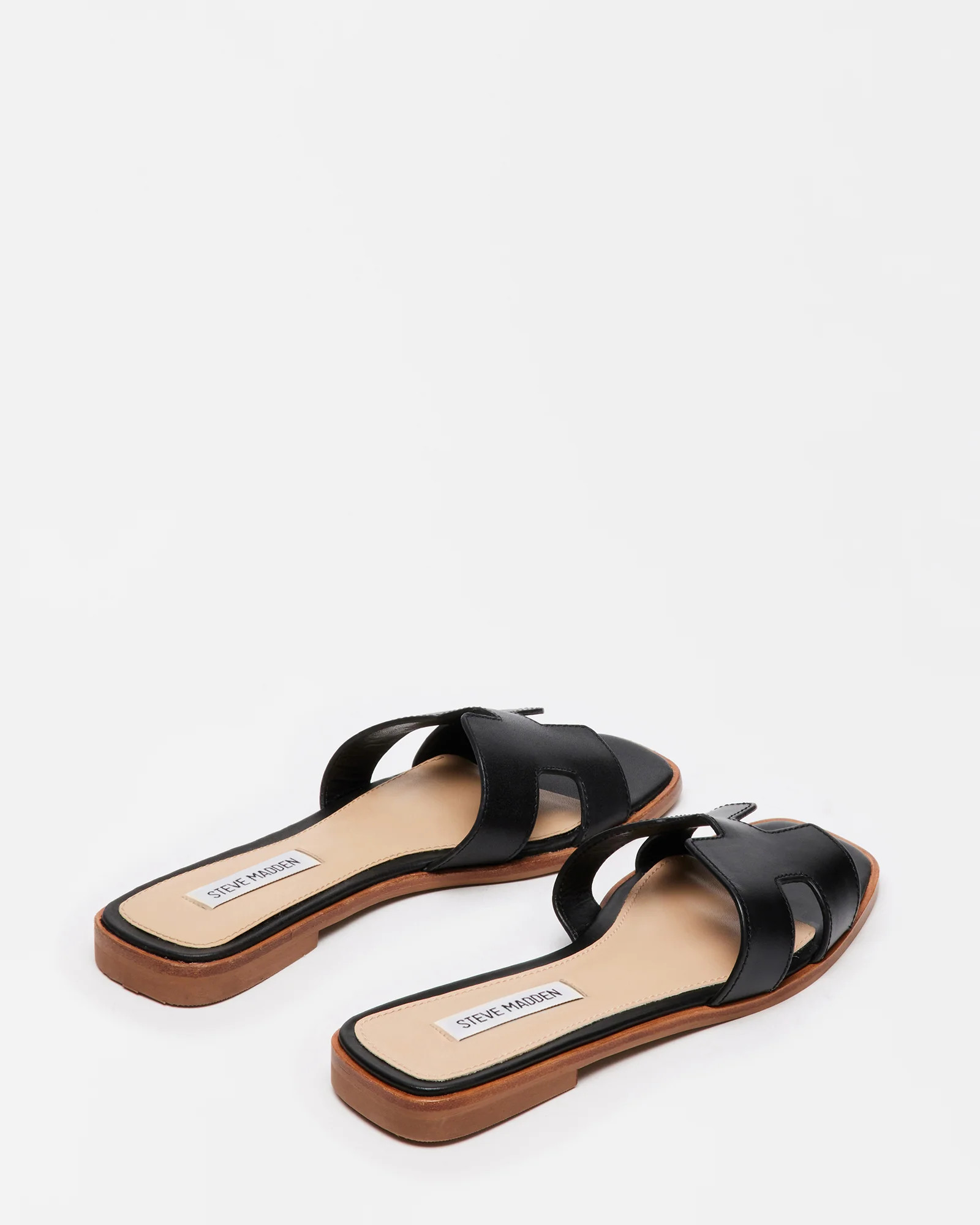 HADYN Black Leather Sandal | Women's Designer Sandals | Steve Madden (US)