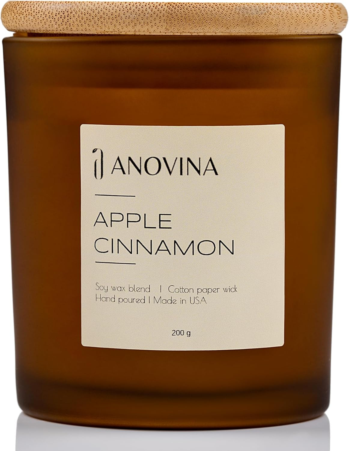 Apple Cinnamon Scented Soy Blend Candle with Gift Box. Non-Toxic Candles for Home, Candle Gifts f... | Amazon (US)