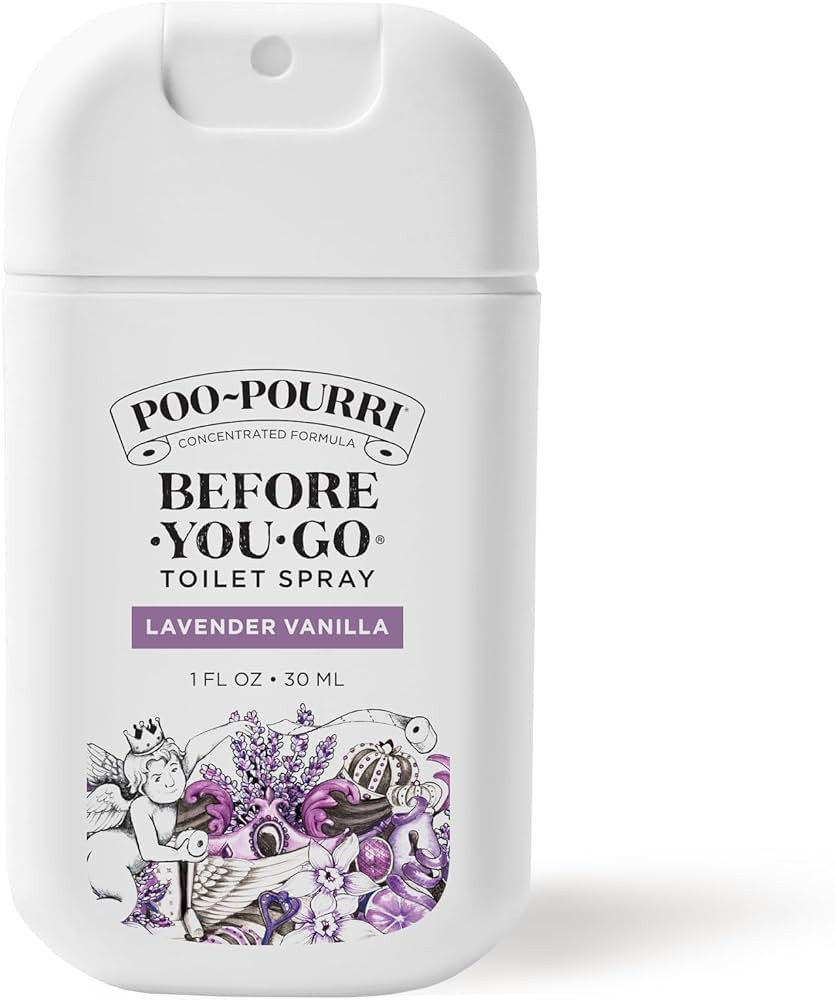 Poo-Pourri Before-You-Go Pocket Toilet Spray, Travel Essentials, Lavender Vanilla, 1 Fl Oz, Up to... | Amazon (US)
