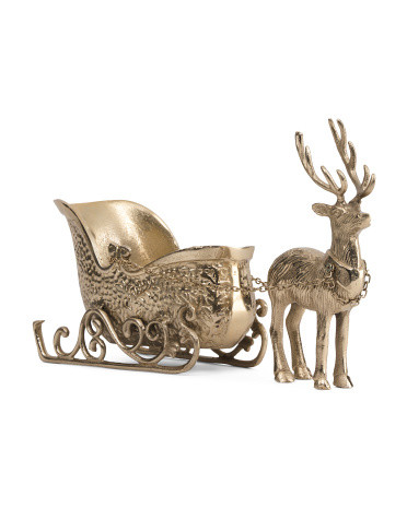 Reindeer With Sleigh | TJ Maxx