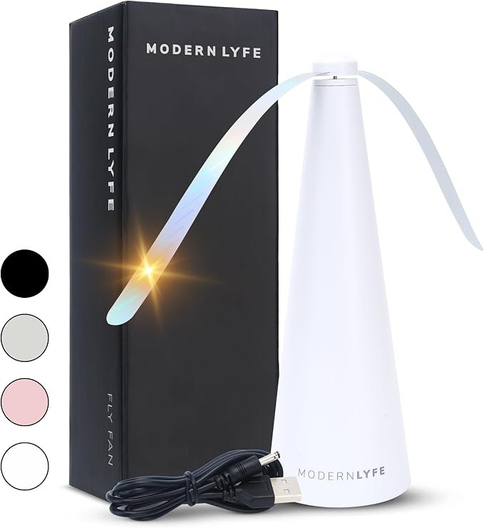 Fly Fans for Tables by Modern Lyfe - AA Battery & USB Powered - Fly Swatter Outdoor Camping Acces... | Amazon (US)