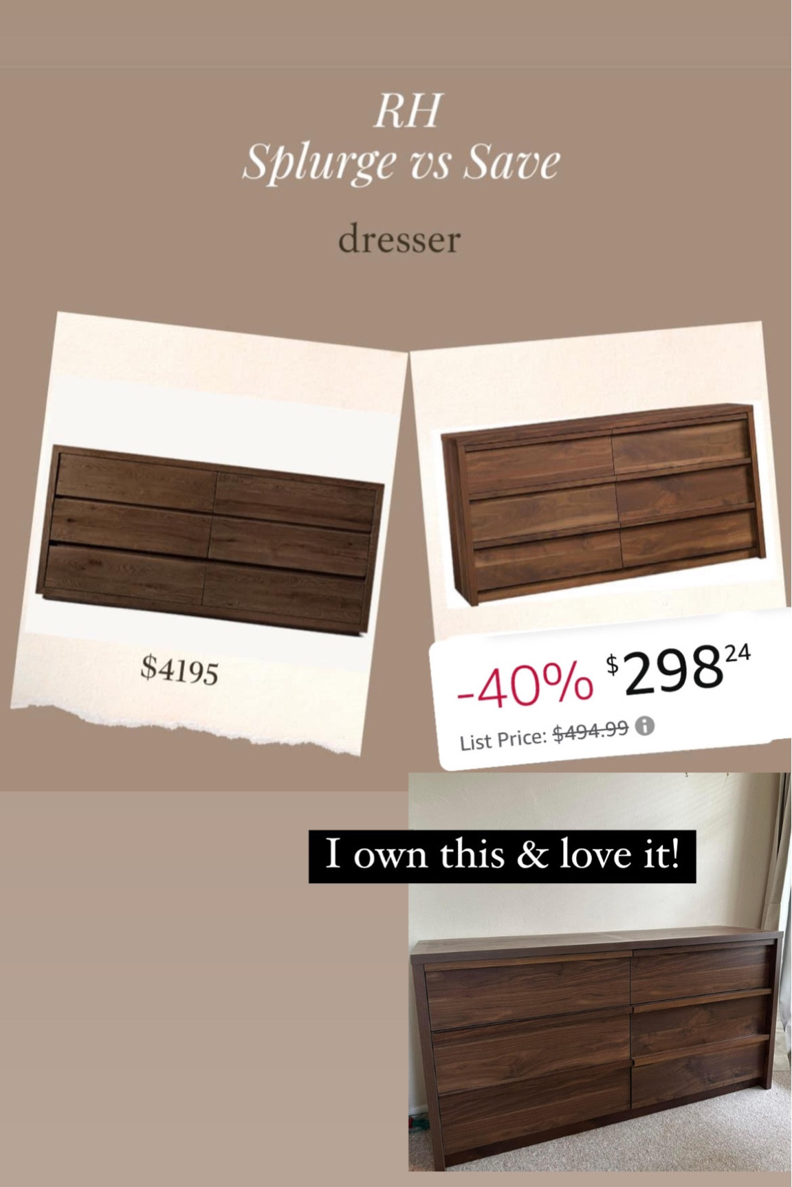 My dresser is 40% off right now!!! 🚨🙌🏻This is definitely the best quality for a dresser this price! Nice drawer size & depth, sturdy, and such a high end look!! 

#LTKhome #LTKsalealert