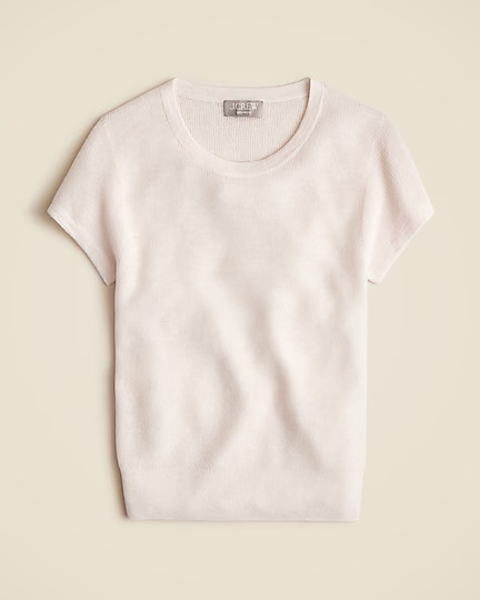 Ribbed featherweight cashmere T-shirt | J. Crew US