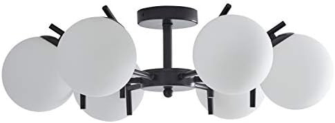 Amazon Brand – Rivet Modern 6 Globe Flush Mount Metal Ceiling Pendant Chandelier Fixture - 26 x... | Amazon (US)