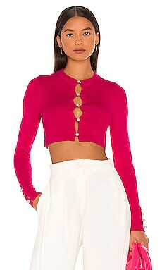 Lovers and Friends Tara Micro Cardigan in Hot Pink from Revolve.com | Revolve Clothing (Global)