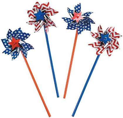 American Flag Patriotic Pinwheels (36 per Order) Fourth of July Party - Patriotic Party Decoratio... | Amazon (US)