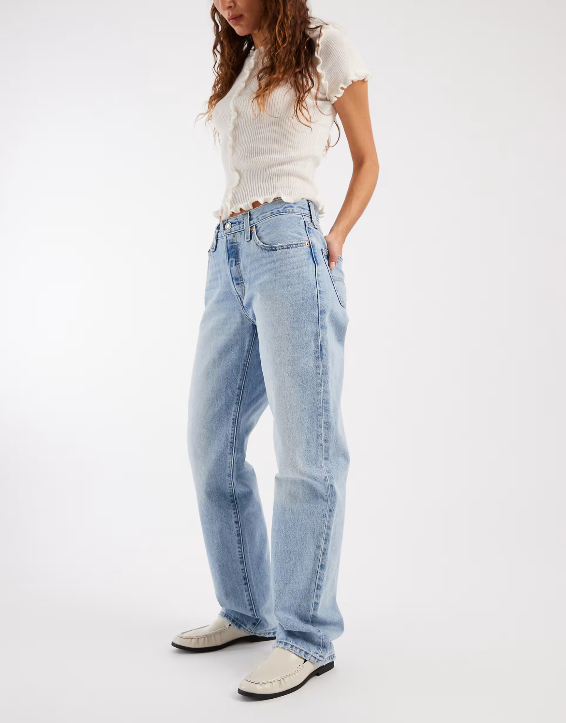 Levi's 501 '90s straight jeans in light blue | ASOS (Global)