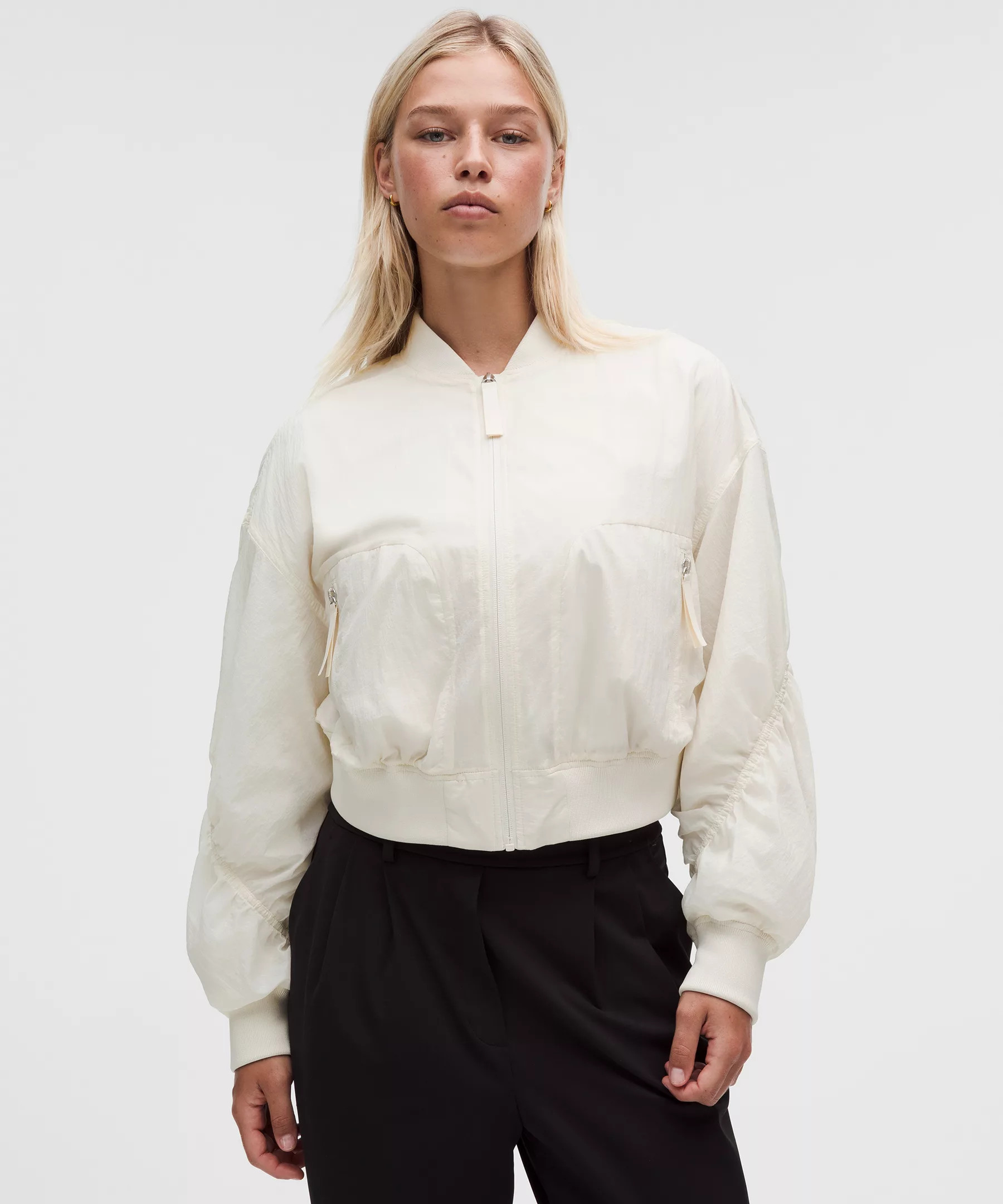 Curved-Hem Cropped Bomber | Women's Coats & Jackets | lululemon | Lululemon (US)