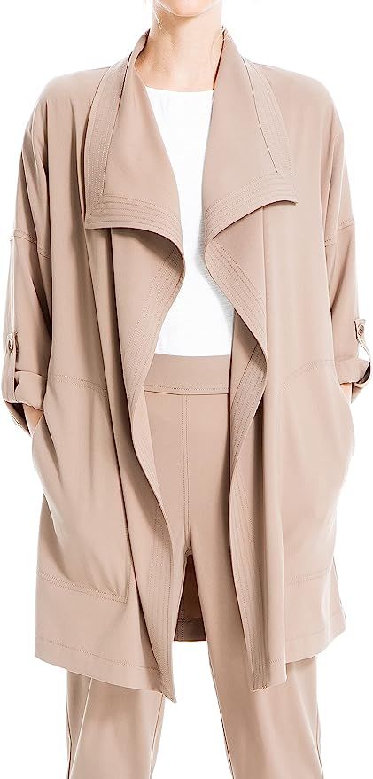 Max Studio Women's Twill Long Jacket | Amazon (US)