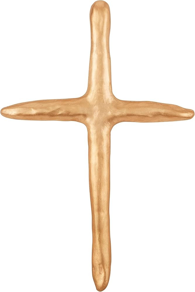 Mud Pie Gold Decorative Cross Sitters; 10" x 6 1/2", Gold | Amazon (US)
