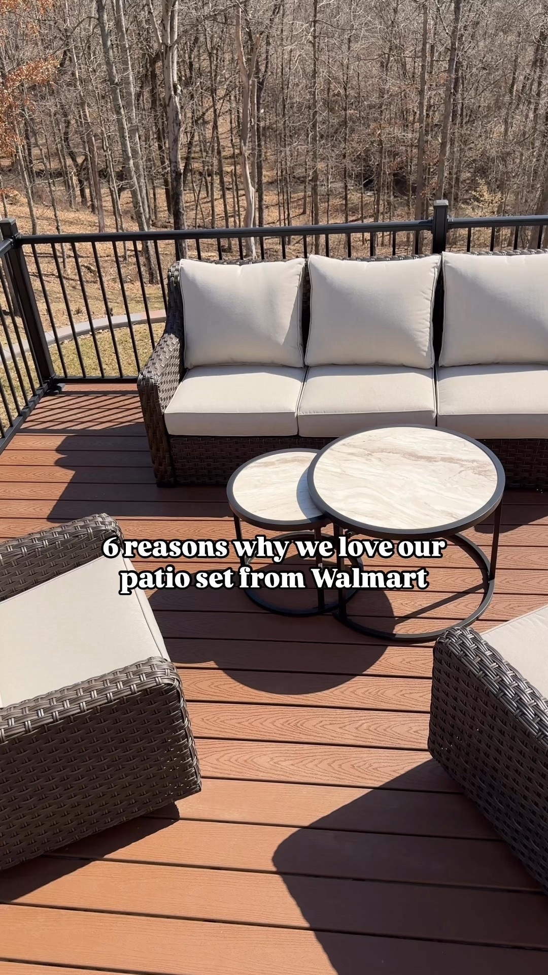 6 reasons why we love our patio set!

Furniture, home, outdoor, seating, conversation set, patio, swivel, rocker, glider

#LTKHome #LTKSaleAlert #LTKSeasonal