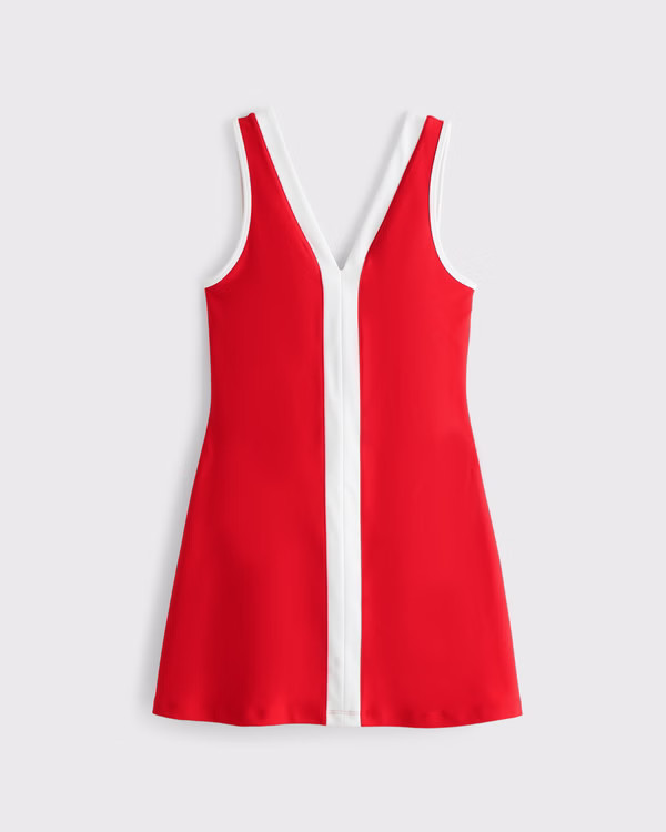 YPB sculptLUX V-Neck Mini Dress | Abercrombie & Fitch (US)