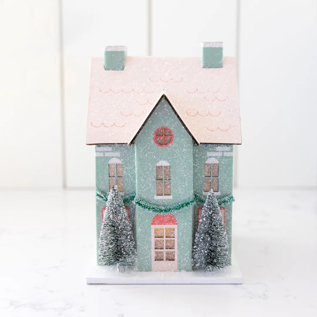 Village Christmas Paper House Decoration | My Mind's Eye