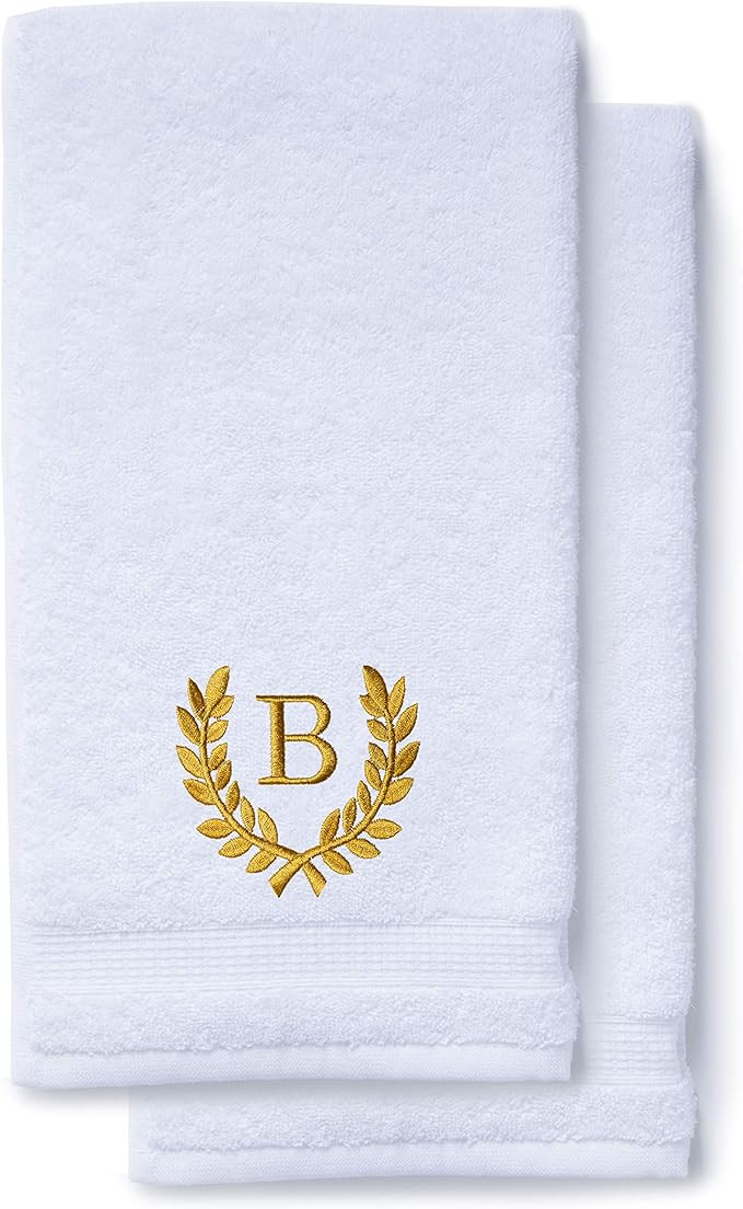 Decorative and Monogrammed Hand Towels for Bathroom Kitchen Makeup | Personalized Gift for Weddin... | Amazon (US)