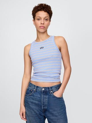 Modern Rib Logo Halter Top | Gap (US)