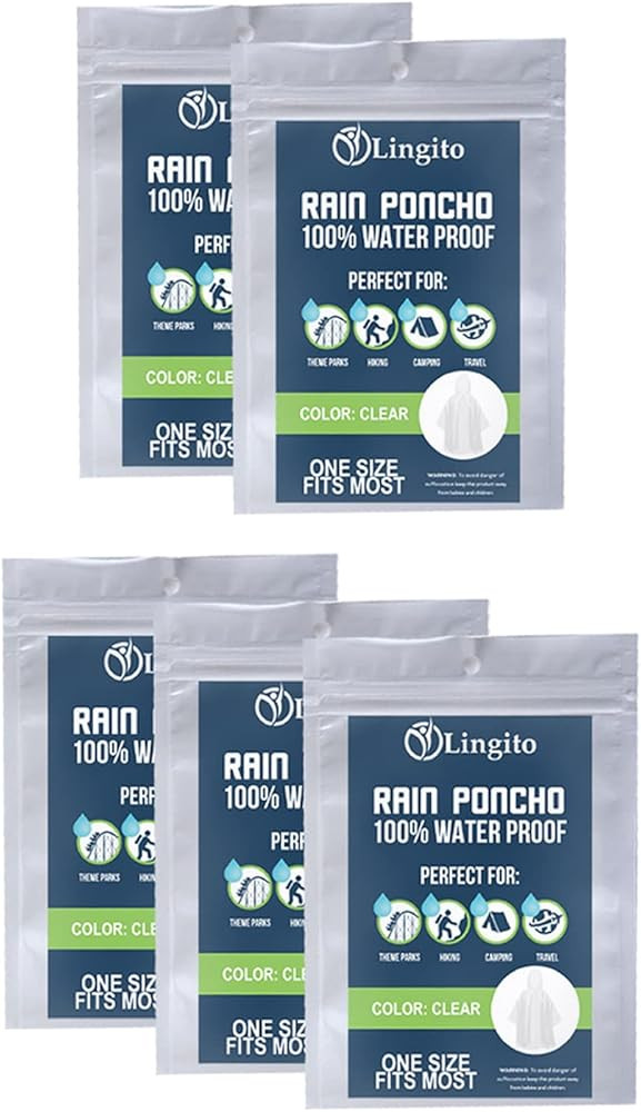 Rain Poncho, Disposable Emergency Rain Ponchos | Amazon (US)
