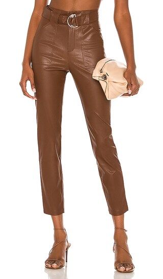 superdown Chanice Buckle Pant in Chocolate. - size XS (also in L, M, S, XL, XXS) | Revolve Clothing (Global)