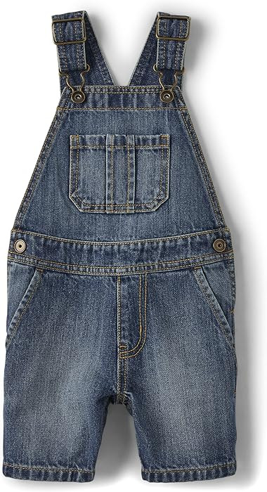 The Children's Place Baby Boys' And Toddler Denim Short Overall | Amazon (US)