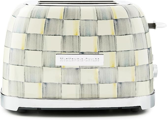MACKENZIE-CHILDS 2-Slice Toaster, Decorative Toaster for Kitchen, Gray-and-White Sterling Check | Amazon (US)