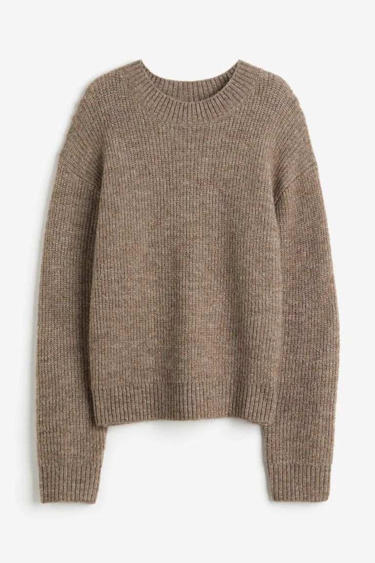 Rib-knit Sweater - Light gray melange - Ladies | H&M US | H&M (US + CA)