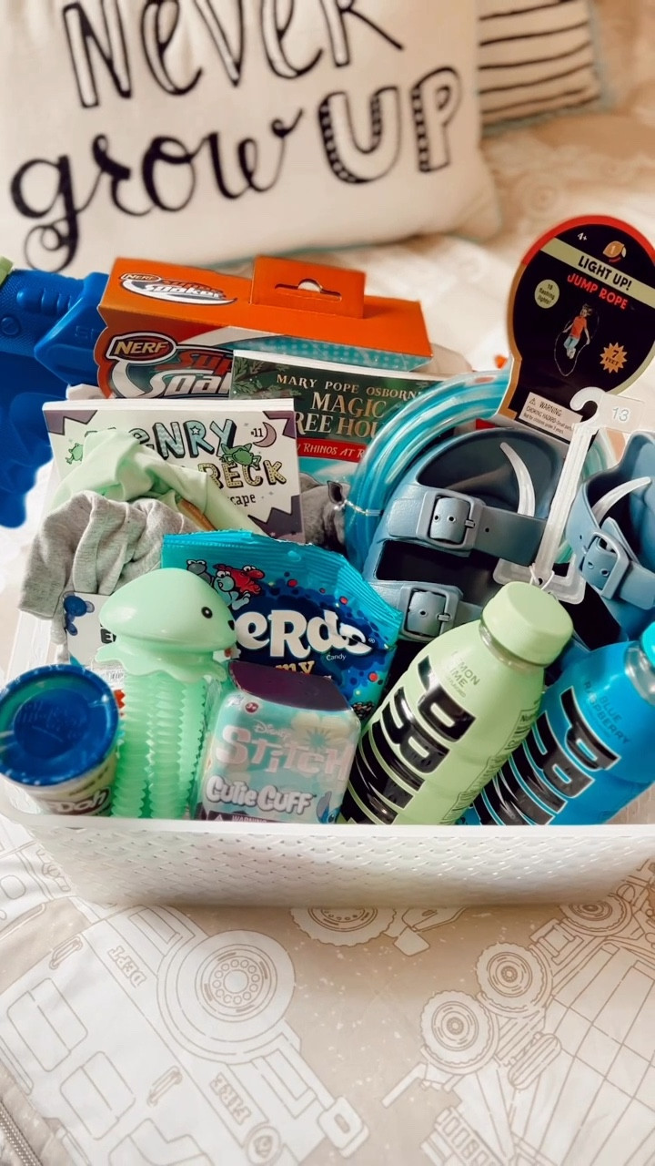 Last day of school basket for my 1st grader! All of this was found at Target and super affordable! 🙌🏻 I love making these end of school year baskets as a fun kickoff to summer break ☀️💕

Target finds, summer activities, gift guide, summer gift basket 

#LTKGiftGuide #LTKkids #LTKfamily