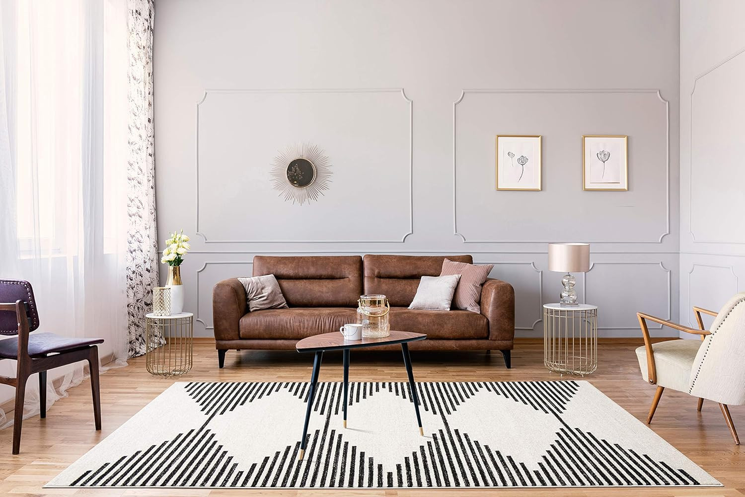 Poly and Bark Mekko 6'x9' Area Rug, 6' x 9', Mist White | Amazon (US)