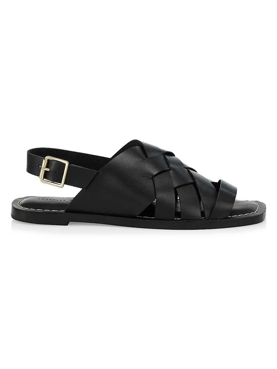 Grayson Braided Leather Flat Sandals | Saks Fifth Avenue