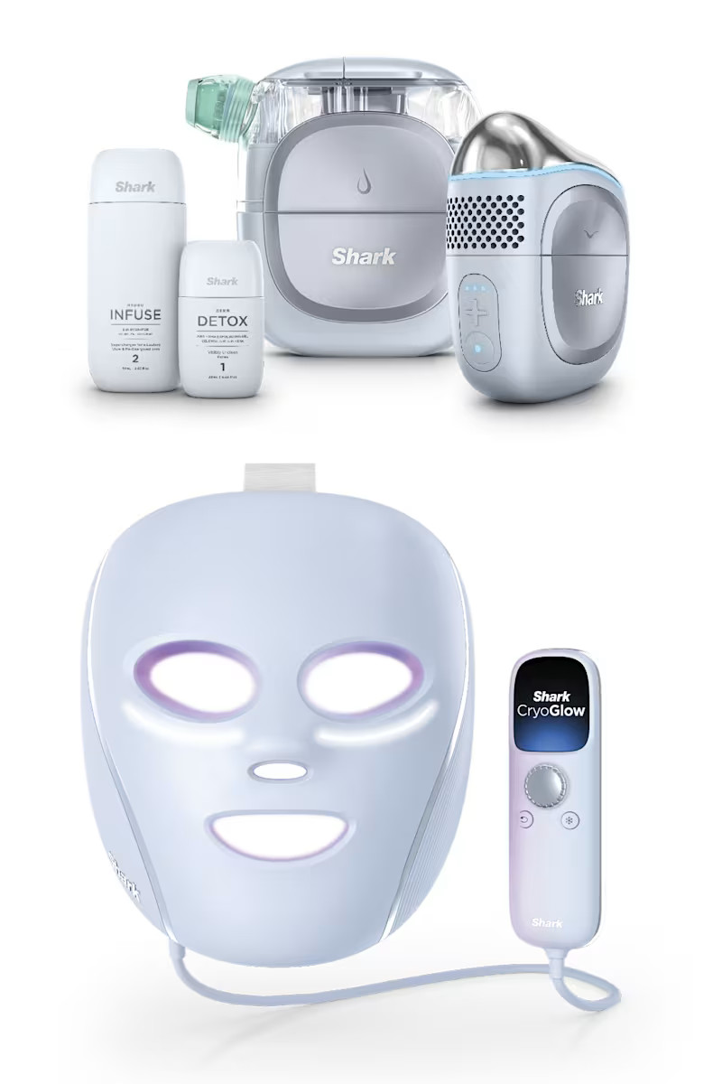 Shark™ CryoGlow™ Red Blue & Infrared iQLED Face Mask & Under Eye Cooling - (Blue Frost) LED F... | Ninja Kitchen