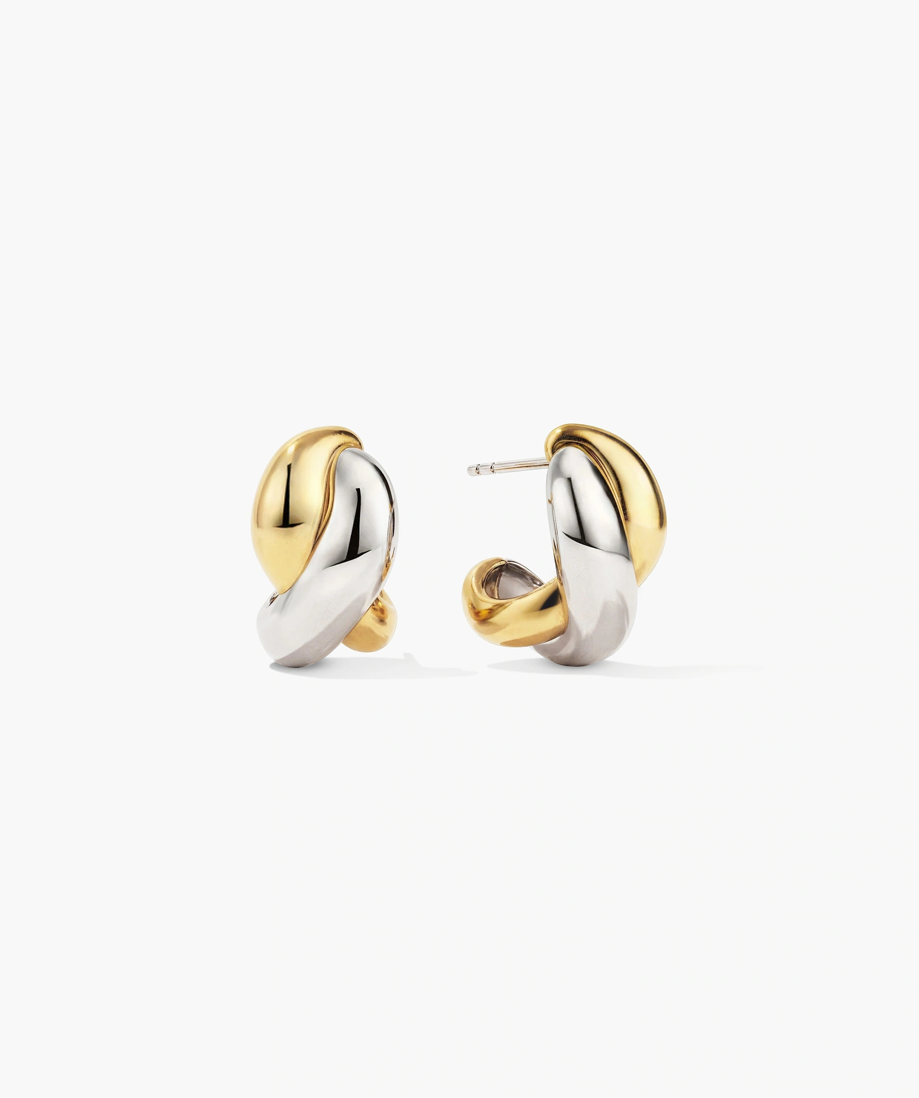 Brioche Mixed Metal Hoops | Mejuri Fine Crew
