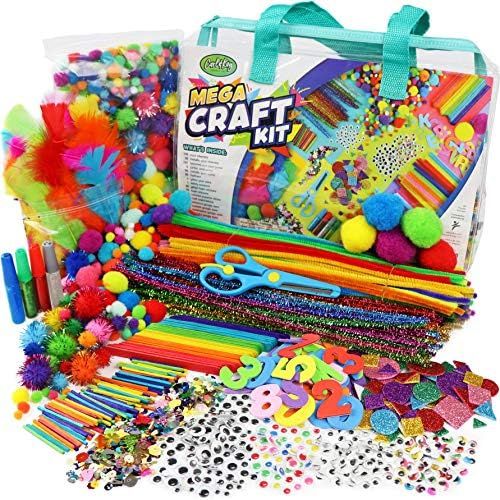 Mega Craft Kit for Kids - Arts & Crafts Supplies for Kids Crafts - Kids Art and Craft Kit - Kids Cra | Amazon (US)