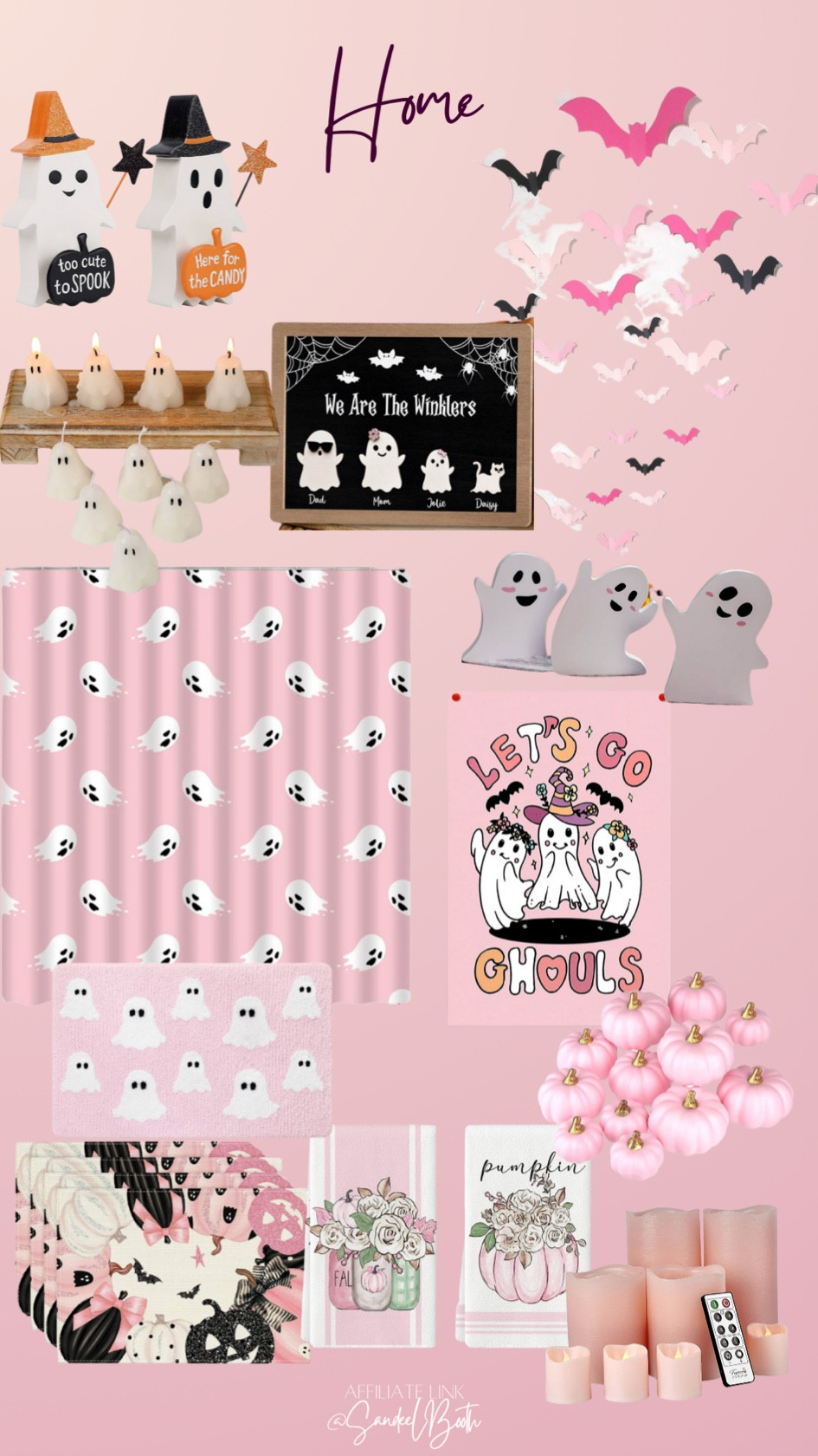 Cute pink and white Halloween decor living room decor, fall decor, Halloween, bathroom decor, kitchen decor, Halloween candle, play room decor 

#LTKstyletip #LTKHalloween #LTKhome