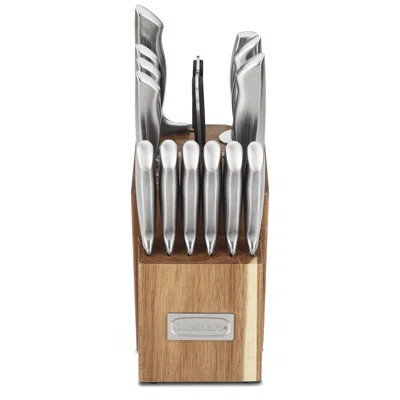 Cuisinart 15pc Elite Series Stainless Steel Block Set with Acacia Block | Wayfair North America