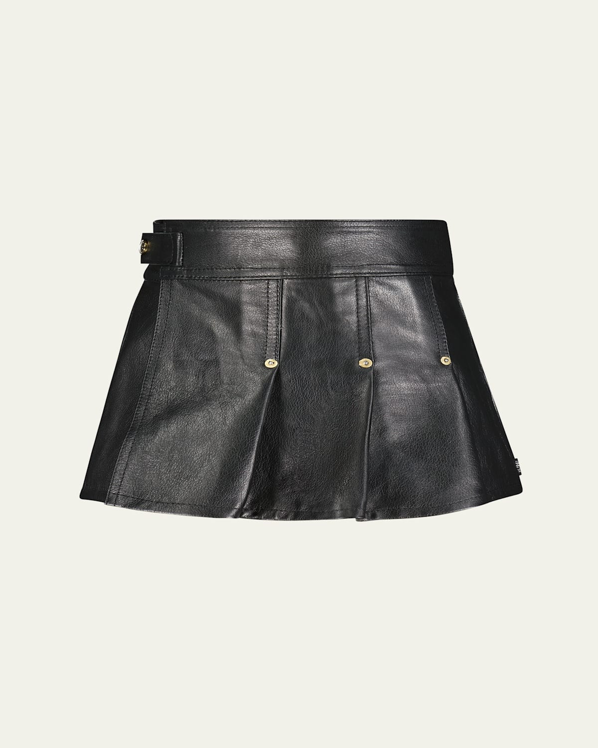 Girl's Lola Leather Pleated Skirt, Size 10-16 | Bergdorf Goodman