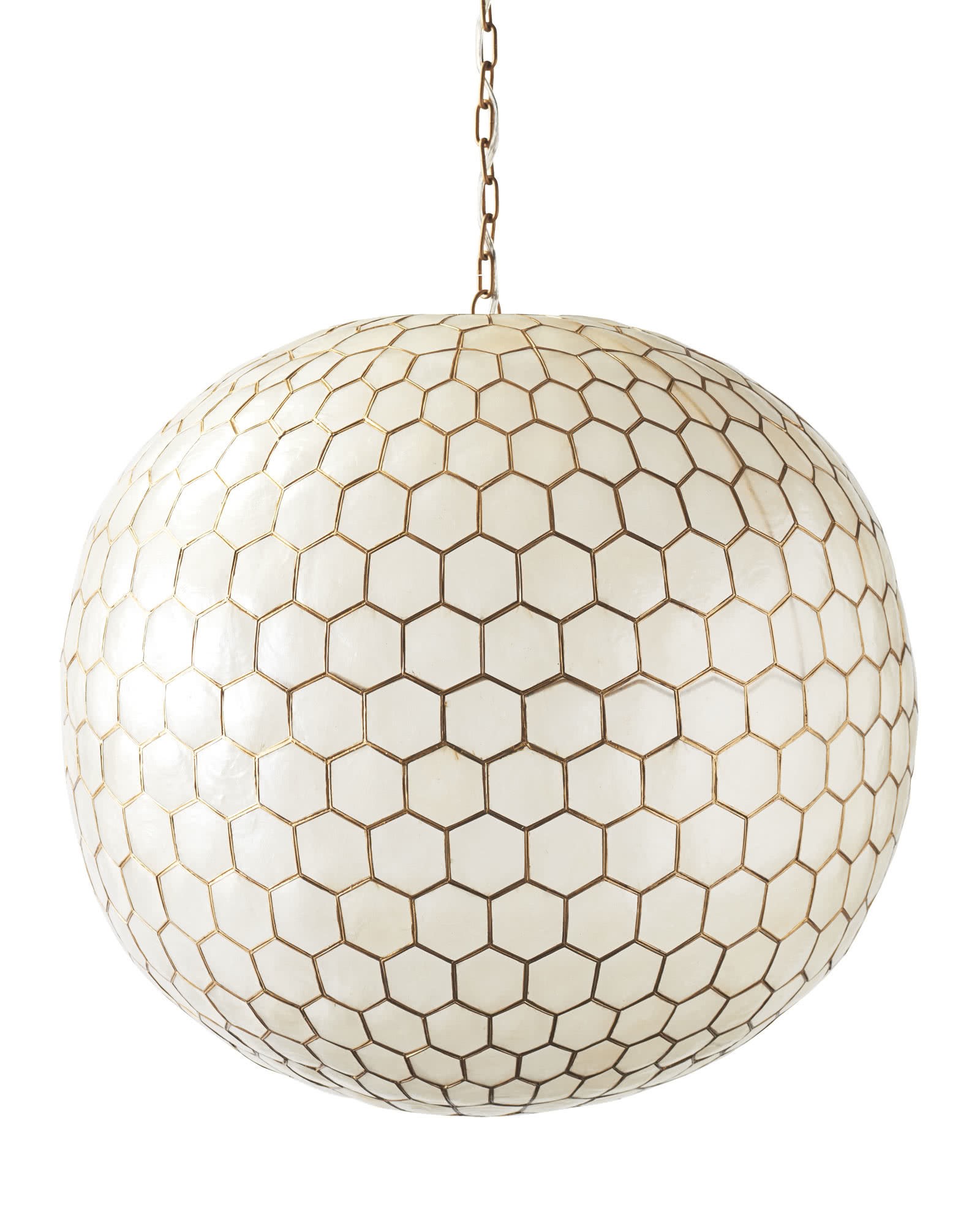Capiz Honeycomb Chandelier | Serena and Lily