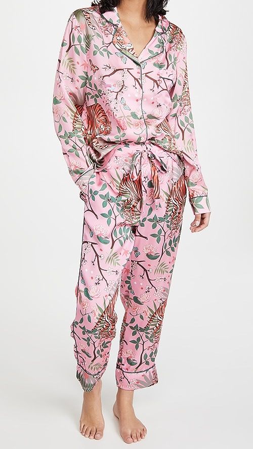 Karen Mabon Tiger Blossom Pajama Set | SHOPBOP | Shopbop