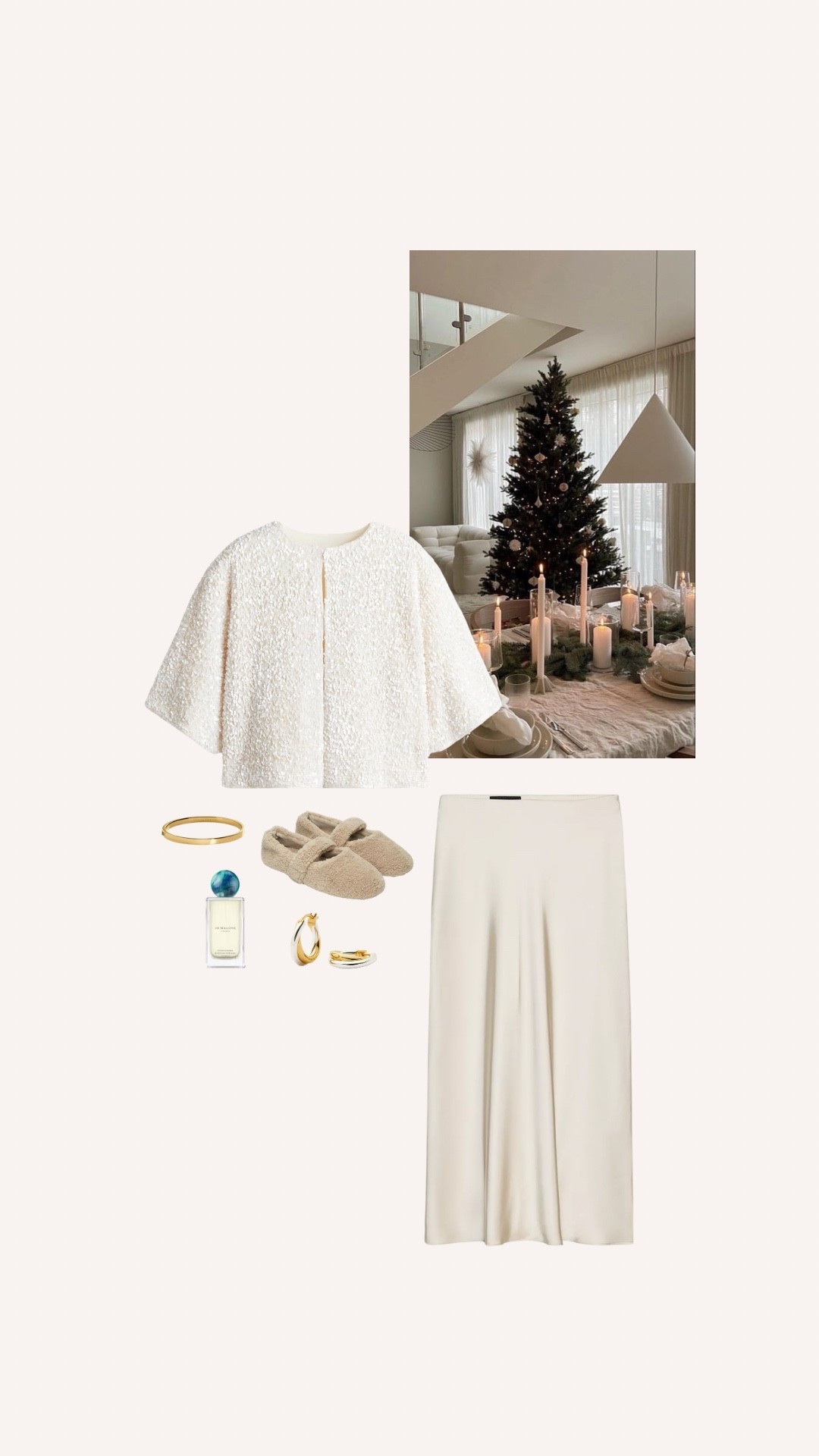 Christmas Day outfits ✨🤍 

Satin skirt, sequin cardigan, slippers 

#LTKfestive #LTKuk #LTKwinter
