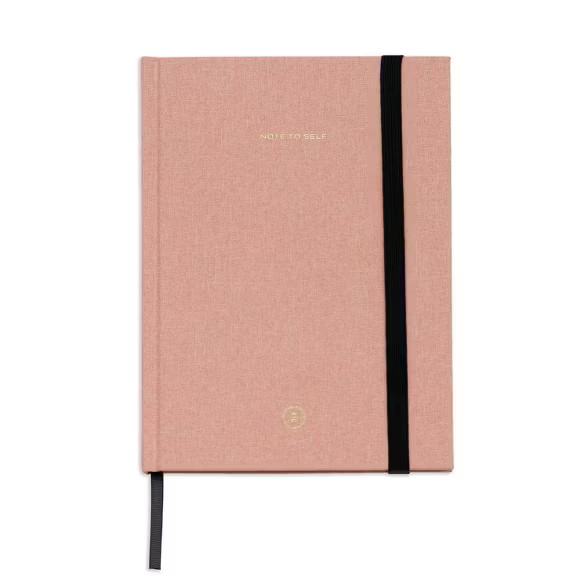 Wit & Delight Lined Journal Pink Linen Note to Self | Target