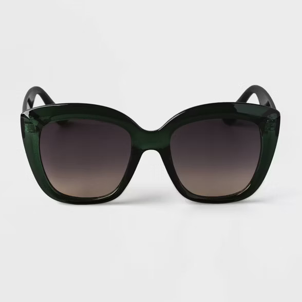 Women's Square Sunglasses - A New Day™ Green | Target