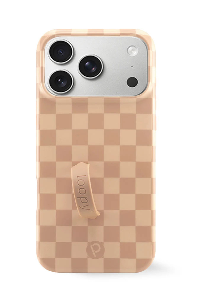 Loopy Cases - Caramel Checkered | Loopy Cases
