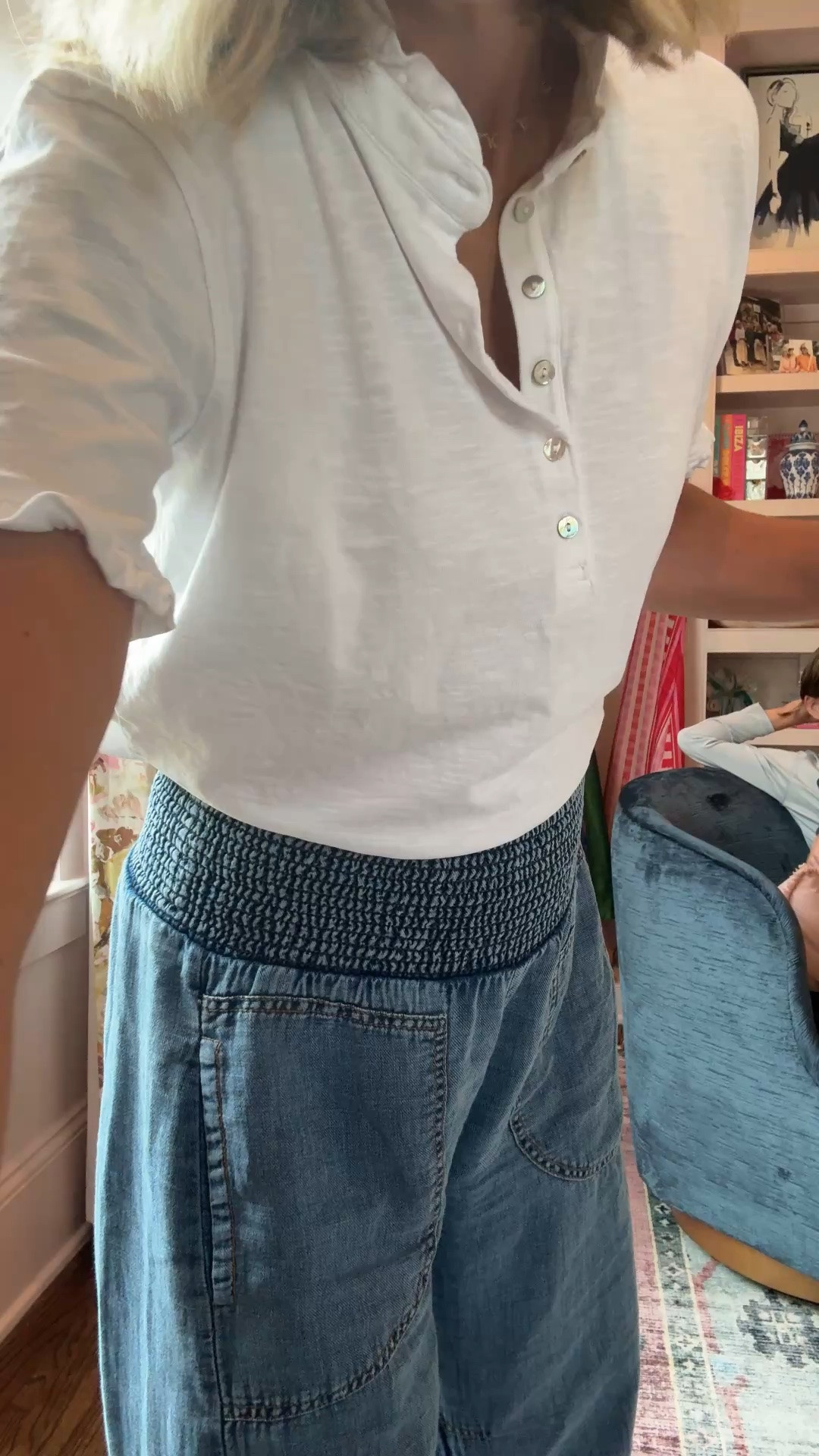 Yall these pants & Henley tee (back in stock) are such a YES!!! The elastic waistband and jogger like softness make these amazing. My 
Top - small
Pants - xs (size down) 
Sandals - 8 tts 

Codes: 
Mersea - Catherine20
Allie + Bess - Catherine20

#LTKdayinmylife #LTKootd #LTKmomlife