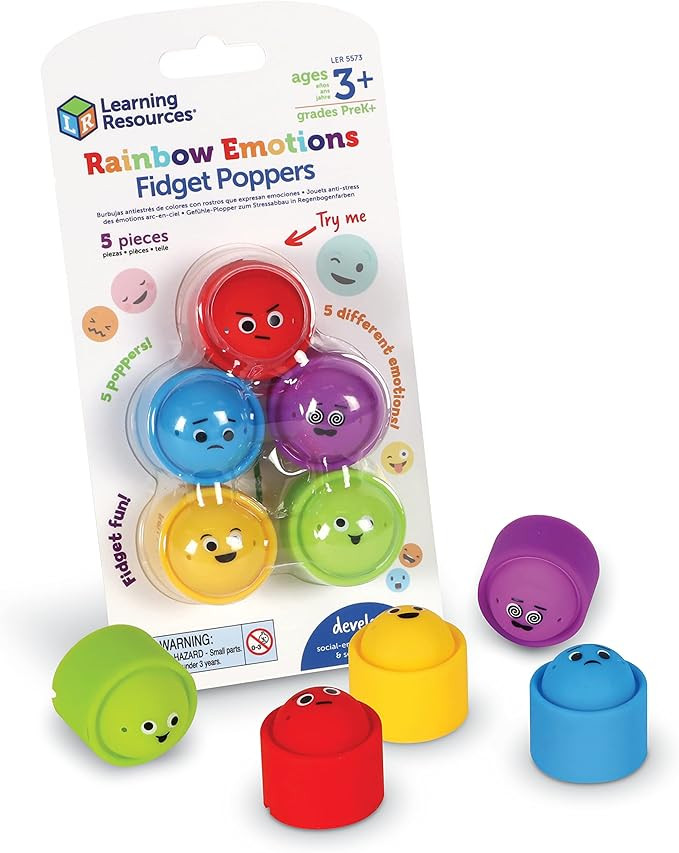 Learning Resources Rainbow Emotion Fidget Poppers, Sensory Toys, Social-Emotional Learning ,Senso... | Amazon (US)