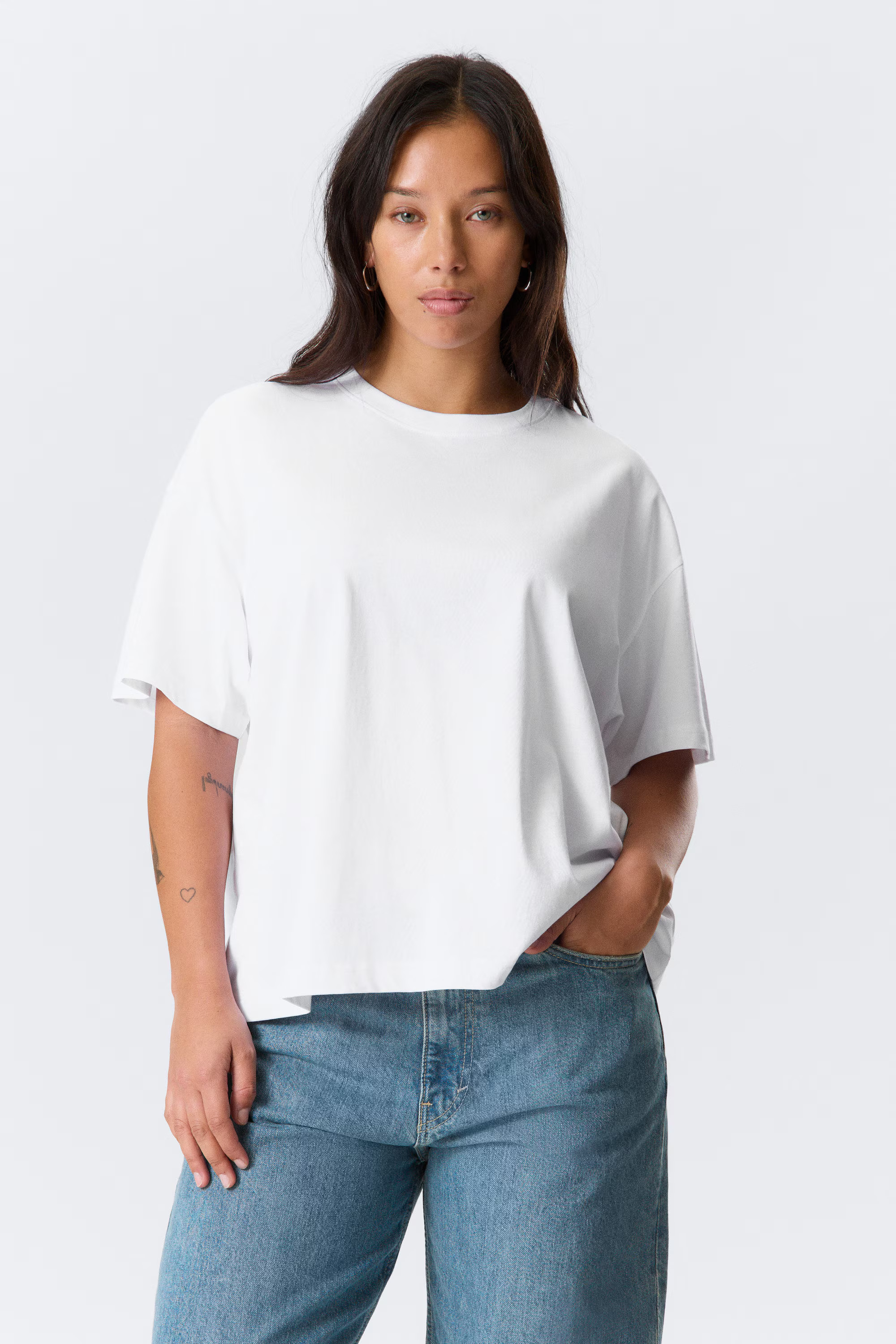 Relaxed Boxy Cotton T-shirt | Weekday