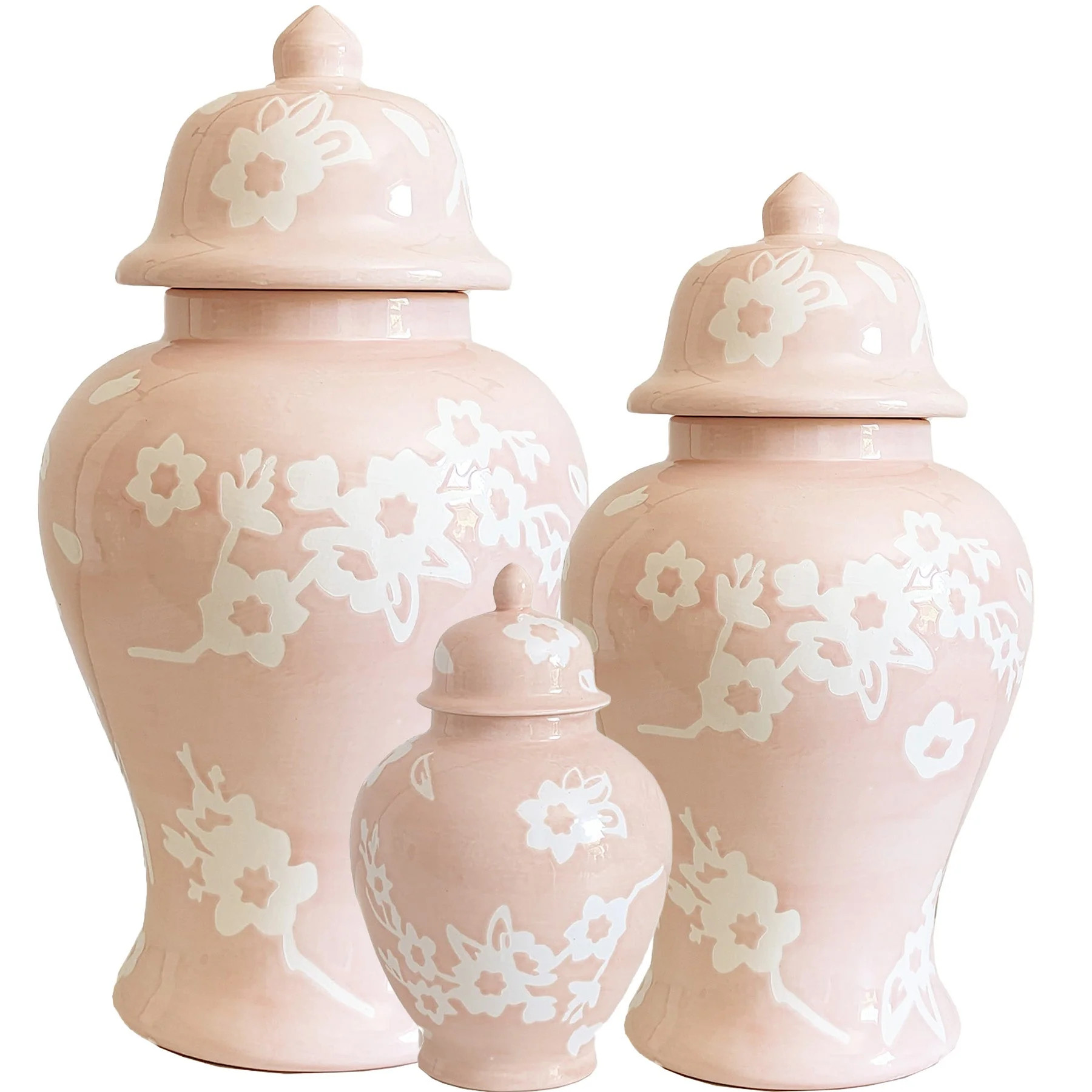 Sakura Ginger Jars in Blush | Ruby Clay Company
