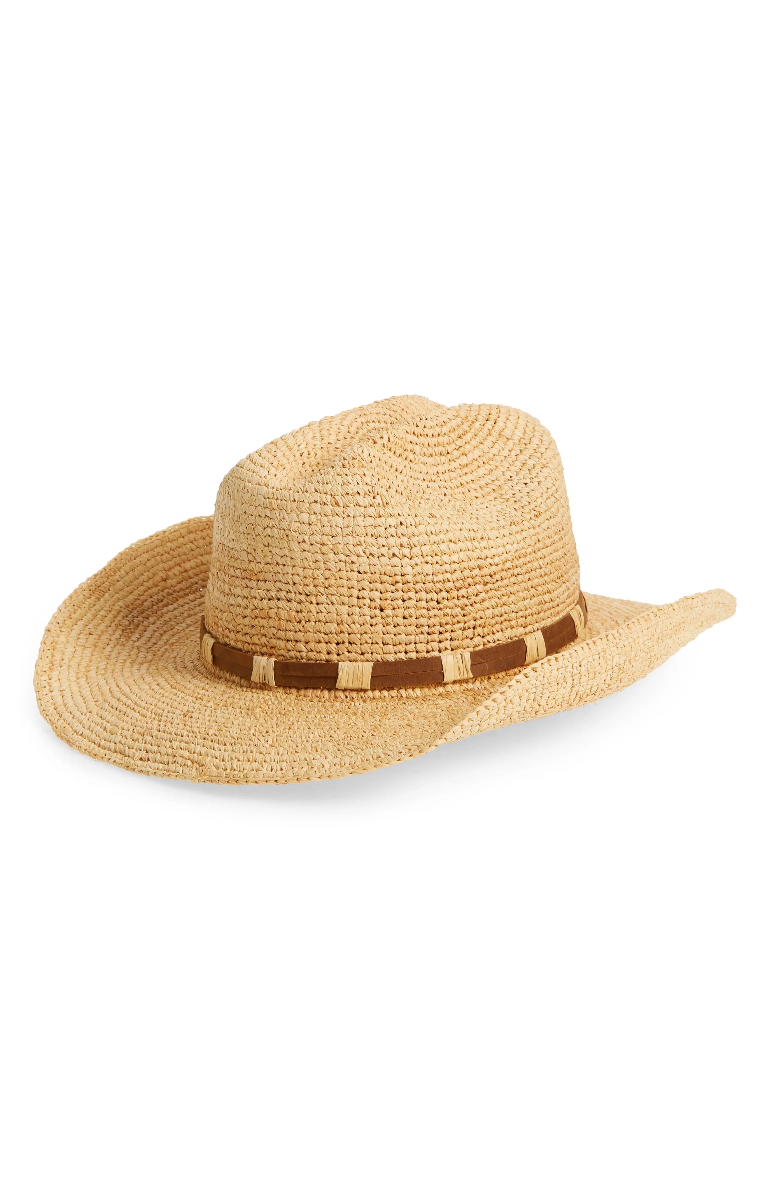 Women's Frye Straw Cowboy Hat, Size Small/Medium - Brown | Nordstrom