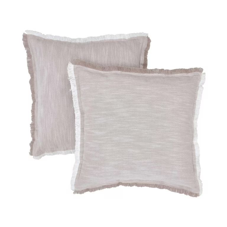 Better Homes & Gardens 20" x 20" Pink Cotton Decorative Pillows (2 Count) | Walmart (US)