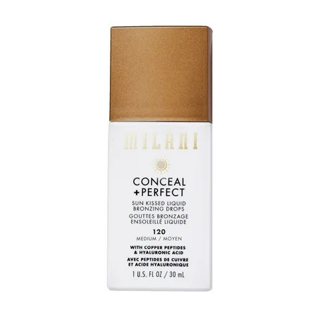 Milani Conceal + Perfect Sun Kissed Liquid Bronzing Drops, Medium, 1 fl oz | Walmart (US)