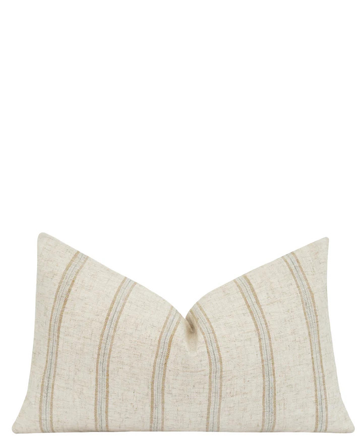 Trenton Sandstone Farmhouse Stripe Pillow | Land of Pillows