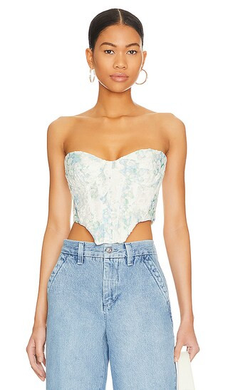 Lila Bustier Top in Water Floral | Revolve Clothing (Global)