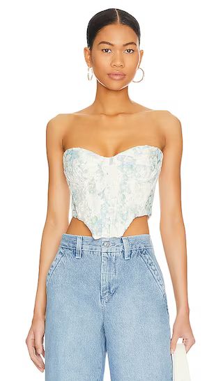 Lila Bustier Top in Water Floral | Revolve Clothing (Global)