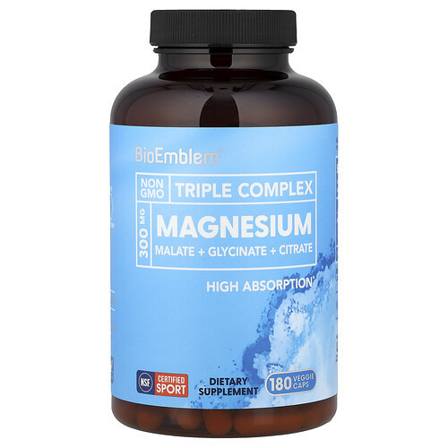 BioEmblem, Triple Complex Magnesium, 180 Veggie Caps (150 mg per Capsule) | iHerb